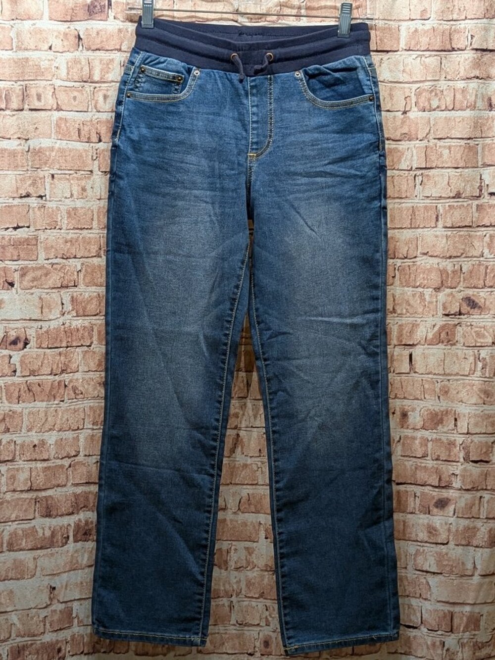 urban pipeline Blue Denim Jogger Jeans with Drawstring Waist Size Medium